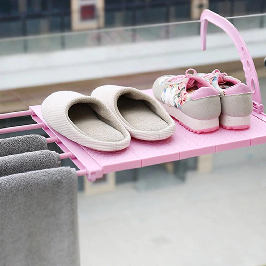 0705 Multi-function Hanging Window Sill Drying Rack Easy Folding Drying Rack Balcony Retractable Drying Shoe Rack - SkyShopy 0705 Multi-function Hanging Window Sill Drying Rack Easy Folding Drying Rack Balcony Retractable Drying Shoe Rack - SkyShopy